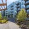 walk way path with bench and garden around it in front of building  J Veridian Upper Dublin Fort Washington PA luxury apartments